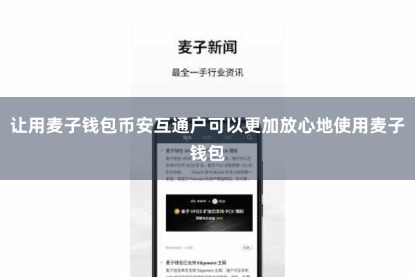 让用麦子钱包币安互通户可以更加放心地使用麦子钱包