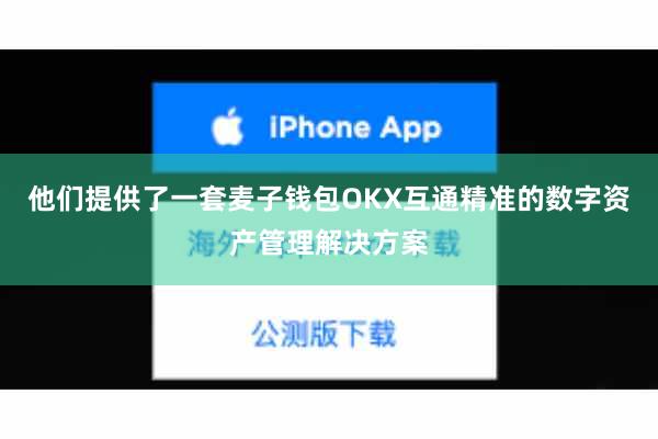 他们提供了一套麦子钱包OKX互通精准的数字资产管理解决方案